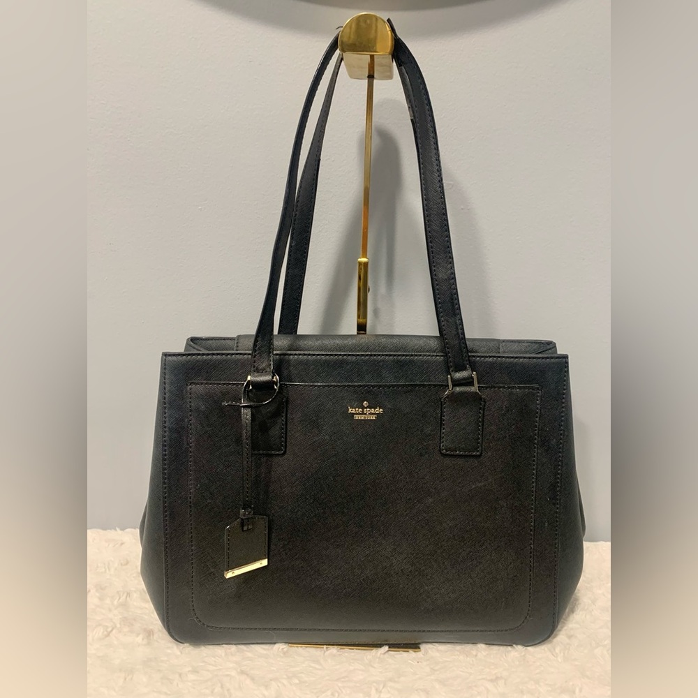 Kate Spade Cameron Street Zooey Tote Satchel Handbag Purse Black Leather
